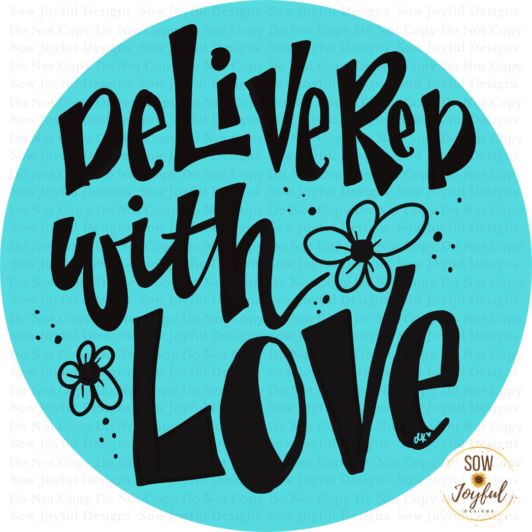 Delivered With Love • Thermal Printed Stickers 2”, Set of 50