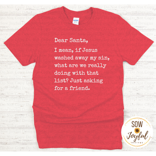 Santa Letter •Completed Tee•