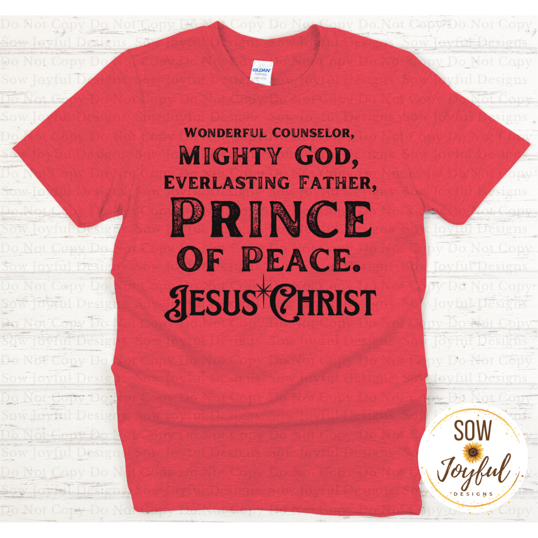 Prince of Peace •Completed Tee•