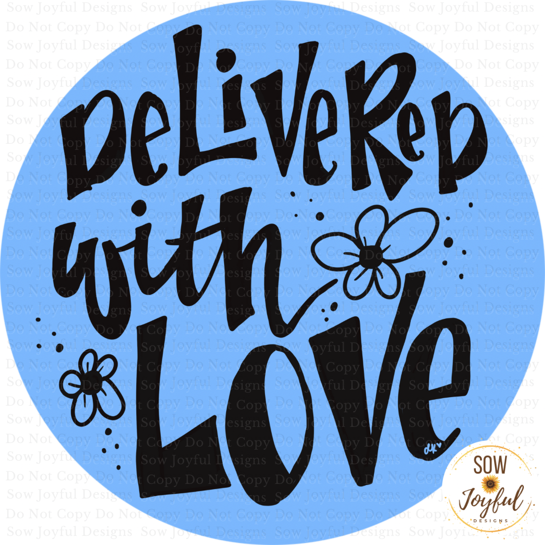 Delivered With Love • Thermal Printed Stickers 2”, Set of 50